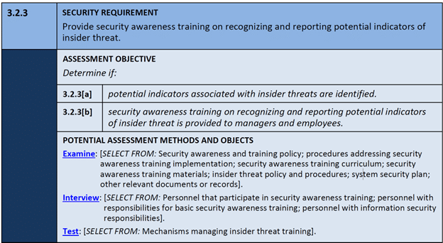 CMMC Requirements chart